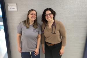 Grateful patient and primary care physician Marissa Ferrazzo-Weller, DO, at Summit Health, pose for a photo together.